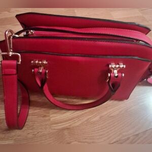 NEW Red Ladies Purse, Multi compartments